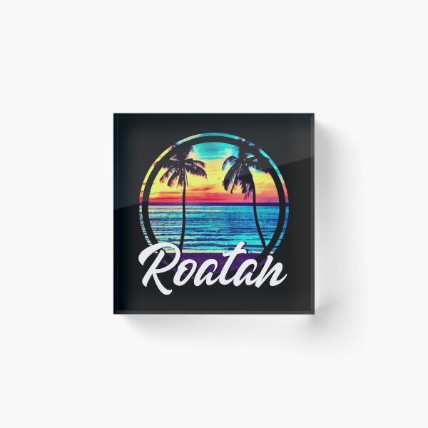 Item preview, Roatan Sunset Beach - Retro Caribbean Vacation Souvenir designed and sold by Gustavo Navarro.