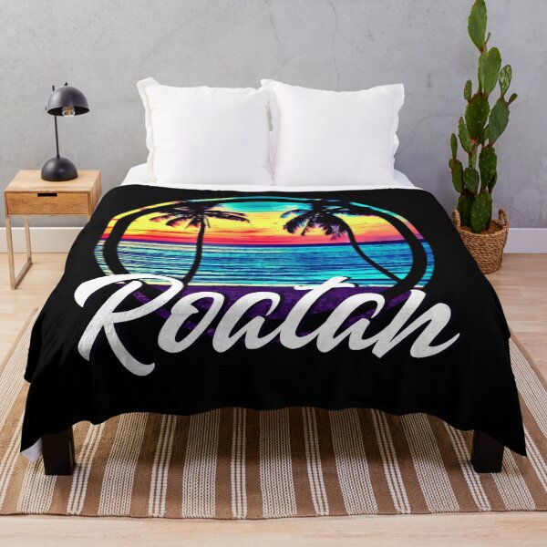 Item preview, Roatan Sunset Beach - Retro Caribbean Vacation Souvenir designed and sold by Gustavo Navarro.