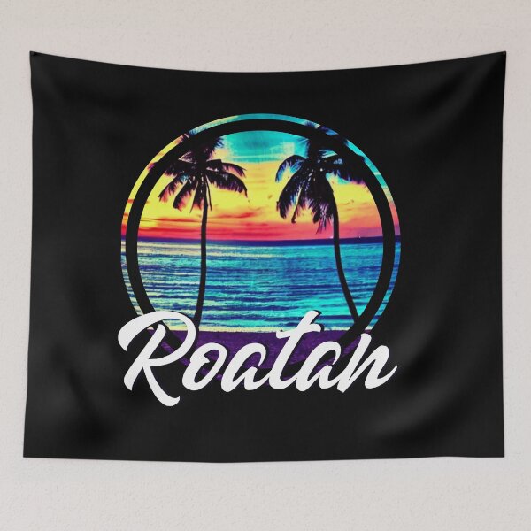 Item preview, Roatan Sunset Beach - Retro Caribbean Vacation Souvenir designed and sold by Gustavo Navarro.