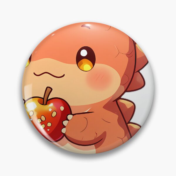 Item preview, Cute Baby Dimetrodon with Sunrise Sail Holding Caramel Apple designed and sold by pumsquare.
