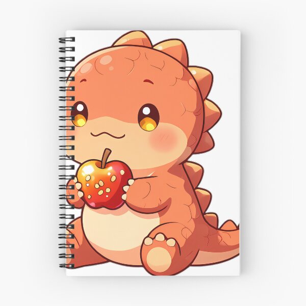 Item preview, Cute Baby Dimetrodon with Sunrise Sail Holding Caramel Apple designed and sold by pumsquare.