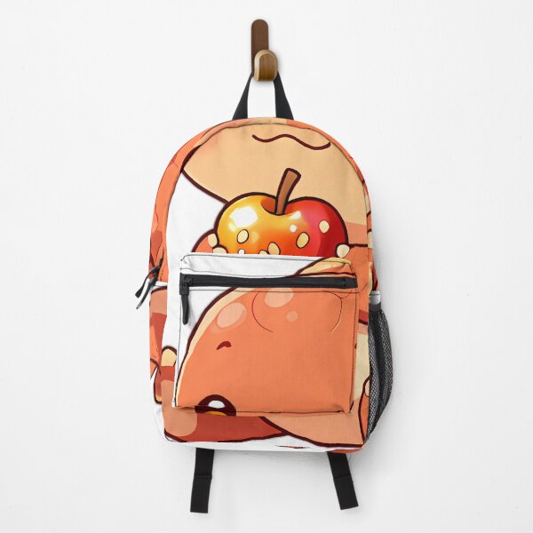 Item preview, Cute Baby Dimetrodon with Sunrise Sail Holding Caramel Apple designed and sold by pumsquare.