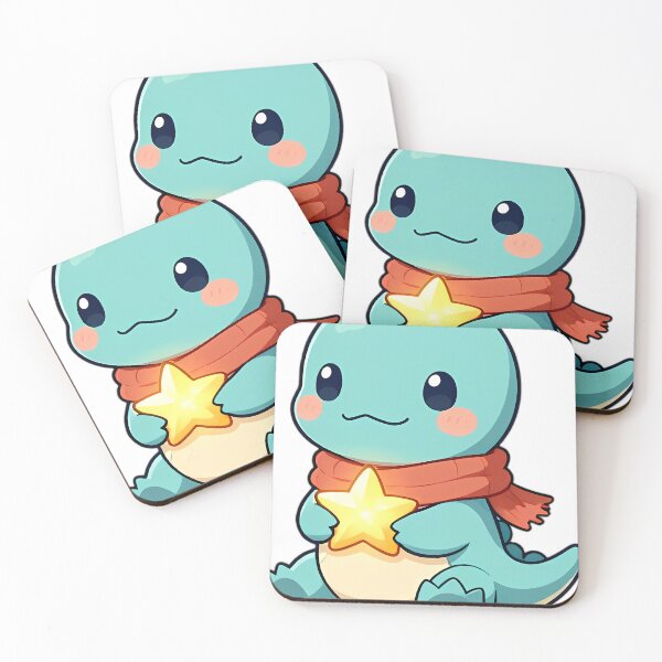 Item preview, Cute Baby Plesiosaur in Autumn Scarf Holding Star Leaf designed and sold by pumsquare.