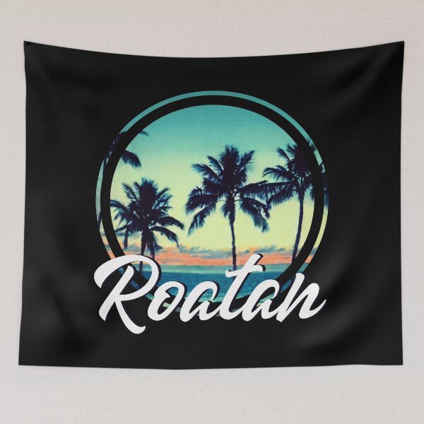 Item preview, Roatan Sunset Ocean Waves - Tropical Island Travel Art designed and sold by Gustavo Navarro.