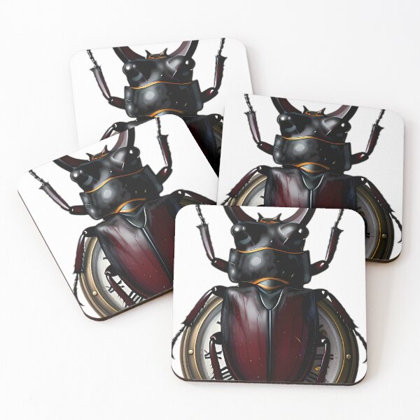 Item preview, Gothic Stag Beetle Antique Bronze Pocket Watch designed and sold by IllumeInk.
