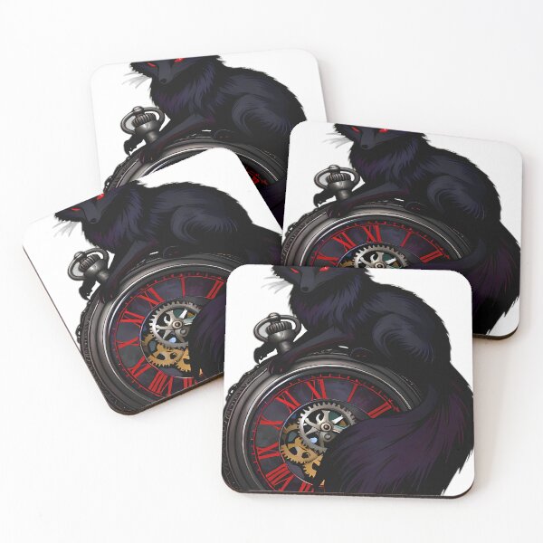 Item preview, Gothic Kitsune Shadow Fox Pocket Watch designed and sold by IllumeInk.