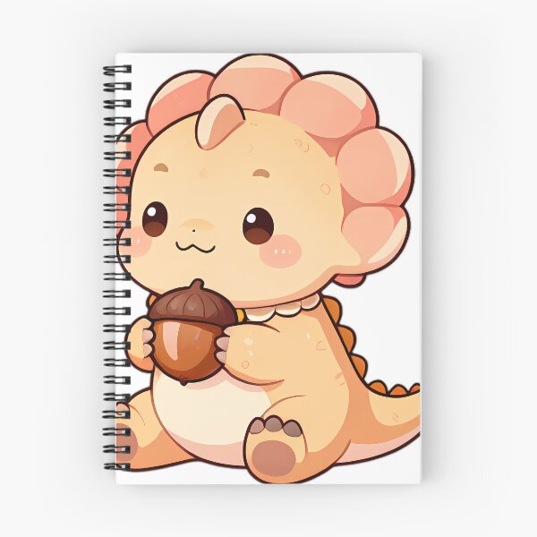Item preview, Cute Baby Protoceratops with Rosy Cheeks Holding Roasted Acorn designed and sold by pumsquare.