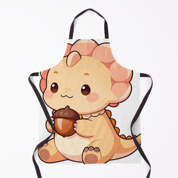 Item preview, Cute Baby Protoceratops with Rosy Cheeks Holding Roasted Acorn designed and sold by pumsquare.