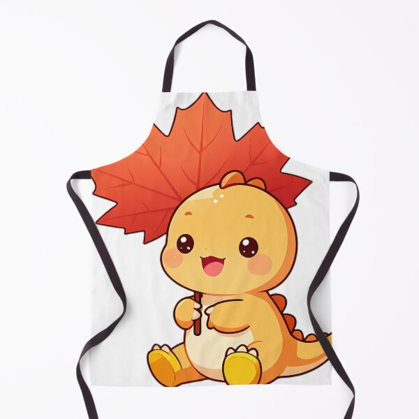 Item preview, Cute Baby Gallimimus Running Cute with Maple Leaf Umbrella designed and sold by pumsquare.