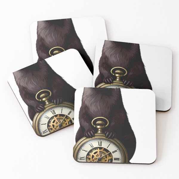 Item preview, Gothic River Otter Antique Brass Pocket Watch designed and sold by IllumeInk.