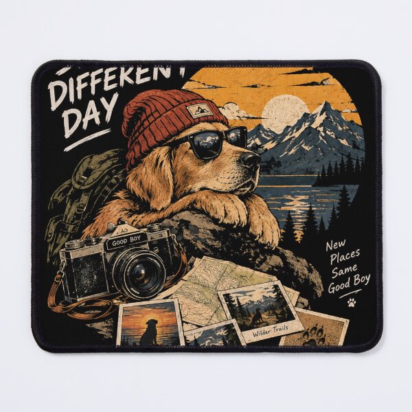 Item preview, Same Dog Different Day - Adventurous Golden Retriever Hiking Streetwear designed and sold by GenZFashion000.
