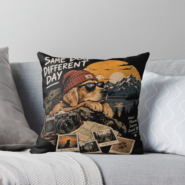 Item preview, Same Dog Different Day - Adventurous Golden Retriever Hiking Streetwear designed and sold by GenZFashion000.
