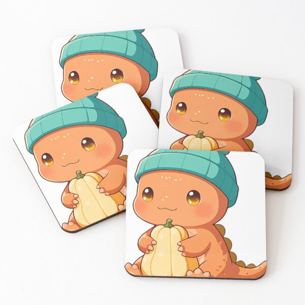 Item preview, Cute Baby Ceratosaurus with Mini Nose Horn Hugging Butternut Squash designed and sold by pumsquare.