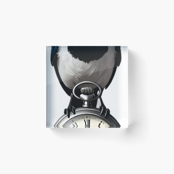 Item preview, Gothic Magpie Jeweled Silver Pocket Watch designed and sold by IllumeInk.