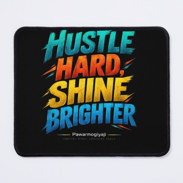 Item preview, Hustle Hard Shine Brighter Motivational Typography Design designed and sold by Pawar1999.