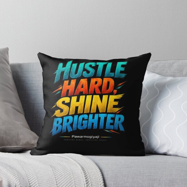 Item preview, Hustle Hard Shine Brighter Motivational Typography Design  designed and sold by Pawar1999.
