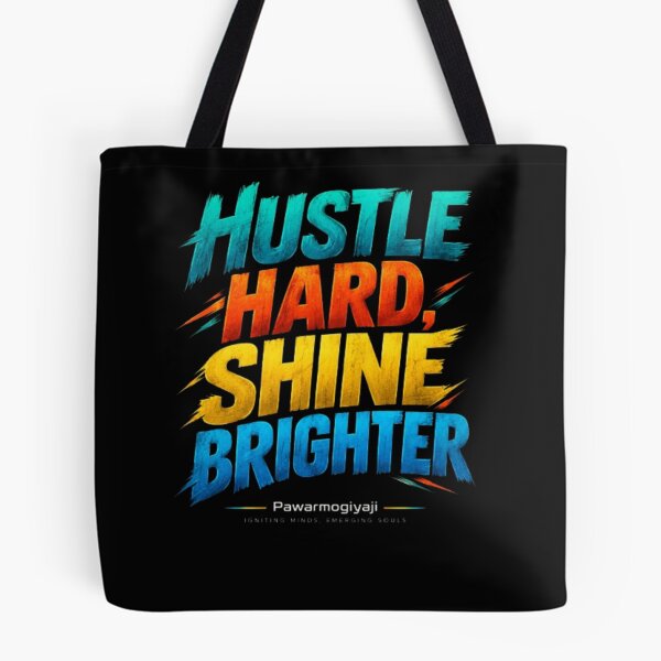Item preview, Hustle Hard Shine Brighter Motivational Typography Design  designed and sold by Pawar1999.
