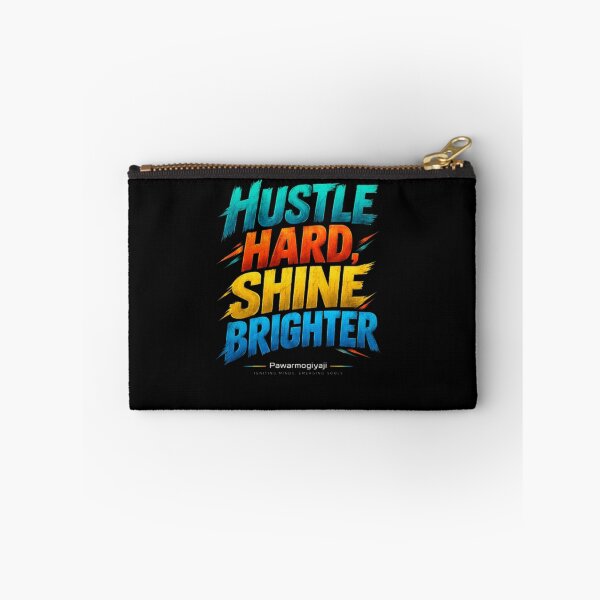 Item preview, Hustle Hard Shine Brighter Motivational Typography Design  designed and sold by Pawar1999.