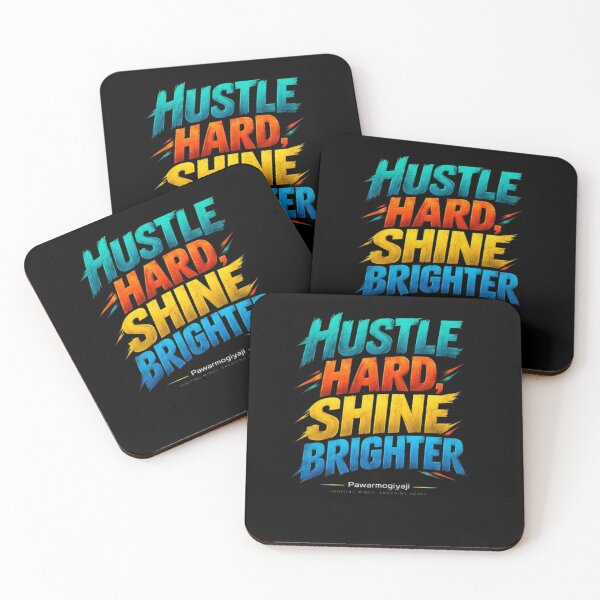 Item preview, Hustle Hard Shine Brighter Motivational Typography Design  designed and sold by Pawar1999.