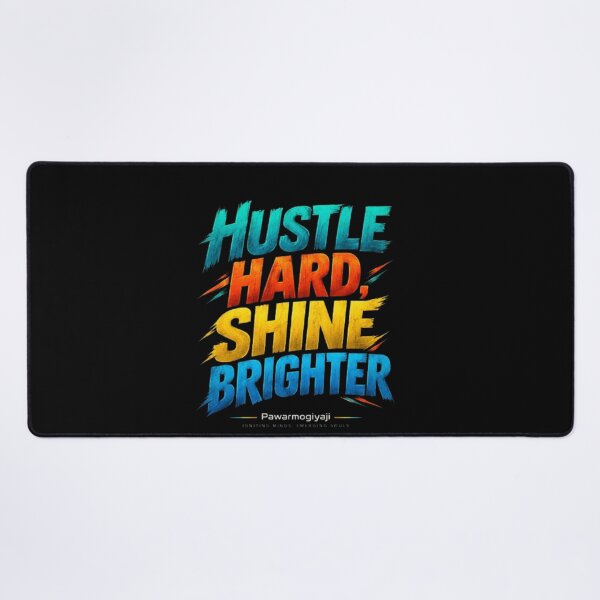 Item preview, Hustle Hard Shine Brighter Motivational Typography Design designed and sold by Pawar1999.