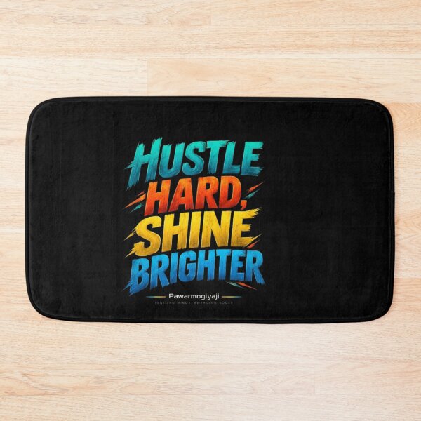 Item preview, Hustle Hard Shine Brighter Motivational Typography Design  designed and sold by Pawar1999.
