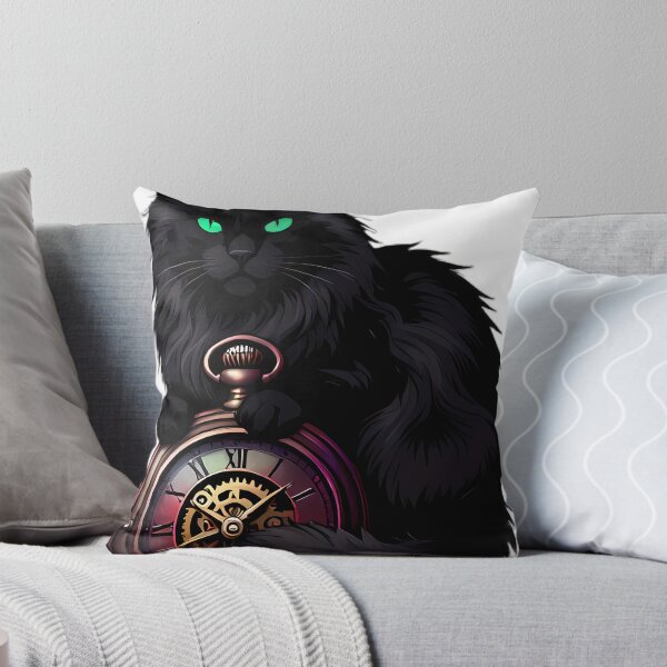 Item preview, Gothic Forest Cat Antique Bronze Pocket Watch designed and sold by IllumeInk.