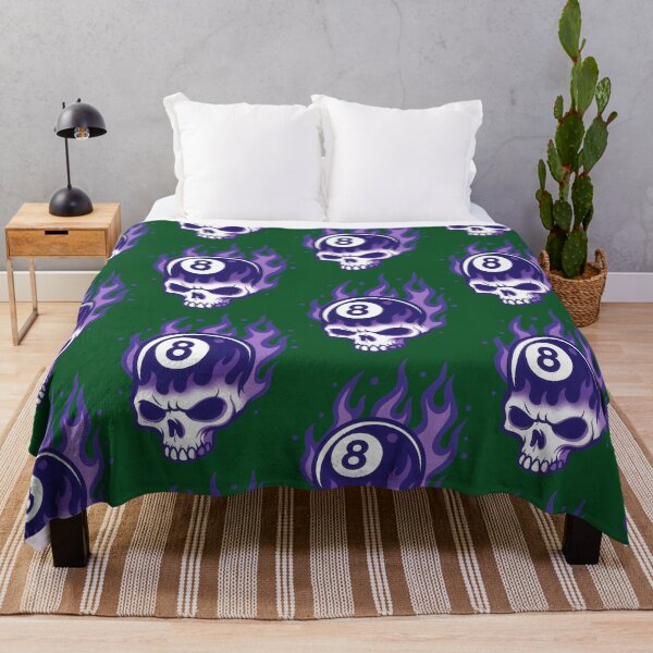 Item preview, Purple Flame Skull 8-Ball Graphic Design 747 designed and sold by Gavani2341.
