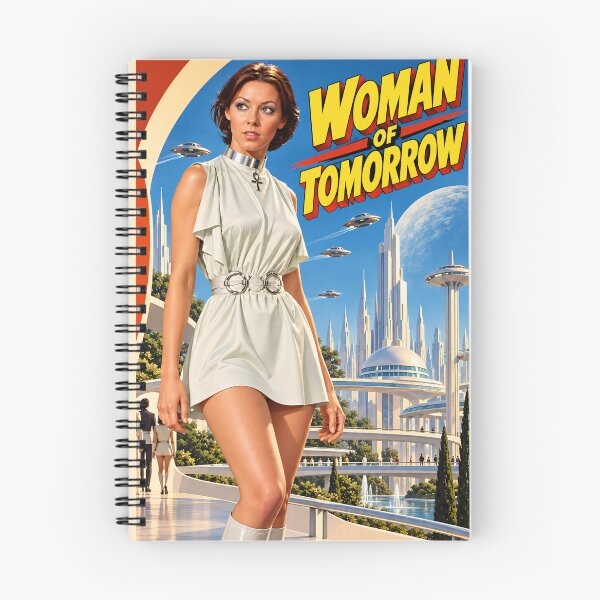 Item preview, Woman of Tomorrow Reto Sci-Fi Poster designed and sold by Moviebuff91.