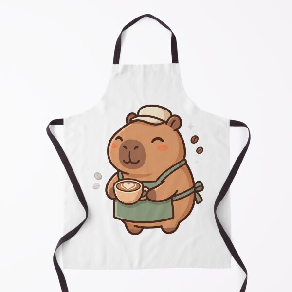 Item preview, Cute Capybara Barista Coffee Lover Kawaii Animal Art designed and sold by Sleonheart.