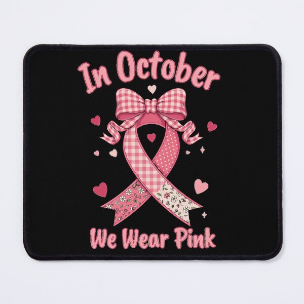 Item preview, In October We Wear Pink Sketch Style Awareness Pink Ribbon Bow Design designed and sold by Zizo-DR44.