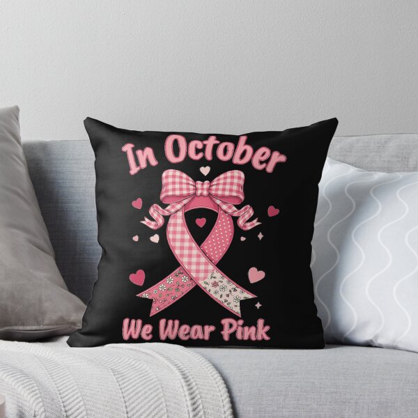 Item preview, In October We Wear Pink Sketch Style Awareness Pink Ribbon Bow Design designed and sold by Zizo-DR44.