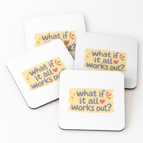 Item preview, What If It All Works Out Optimistic Positive Thinking Motivation Inspiration designed and sold by SkeletonsDanger.