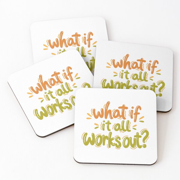 Item preview, What If It All Works Out? Positive Mindset Motivational Quote Inspiration designed and sold by SkeletonsDanger.