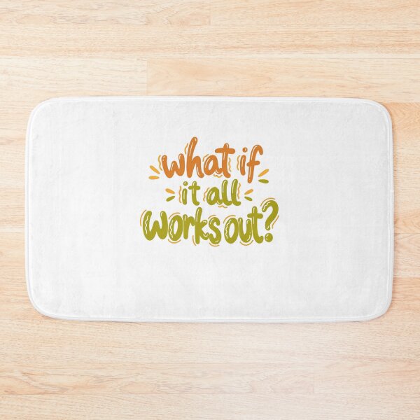 Item preview, What If It All Works Out? Positive Mindset Motivational Quote Inspiration designed and sold by SkeletonsDanger.