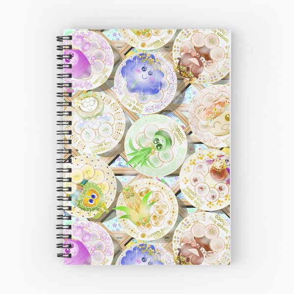 Item preview, Kawaii Thai Dessert Kanom Krok Seamless Pattern Bamboo Tray Ceramic Plate designed and sold by Vector Loom Studio 9.