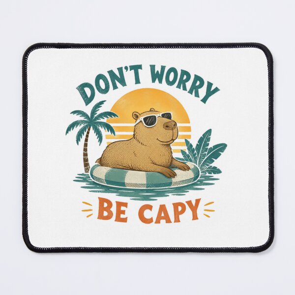 Item preview, Don't Worry Be Capy Capybara Animal Lover Relaxation Pun designed and sold by RetroMini2026.