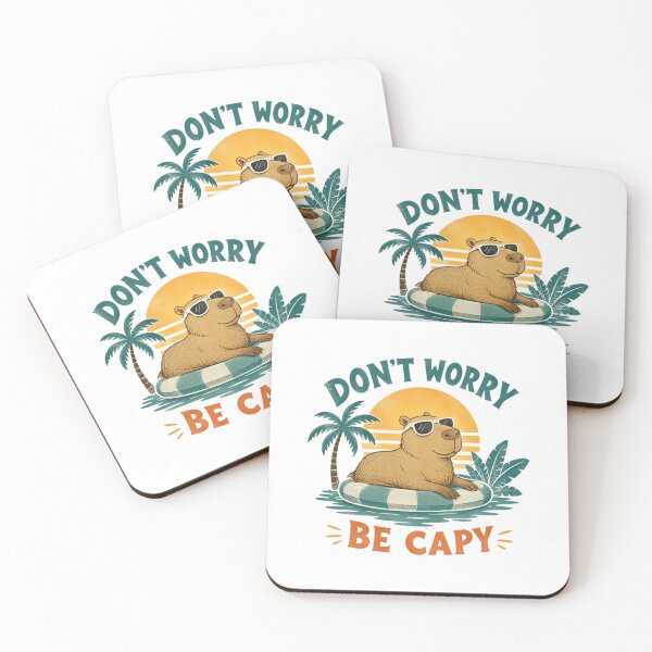 Item preview, Don't Worry Be Capy Capybara Animal Lover Relaxation Pun designed and sold by RetroMini2026.