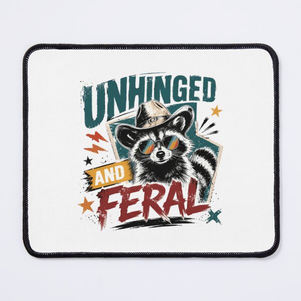 Item preview, Unhinged And Feral Raccoon Cowboy Wild Spirit Rebel designed and sold by JonesFlora2025.