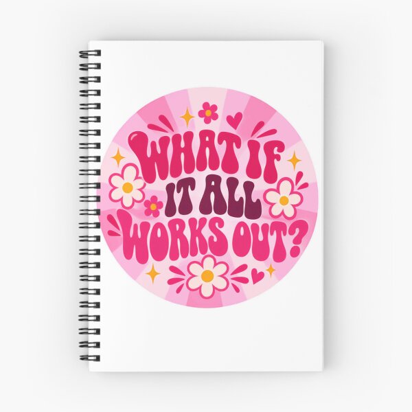 Item preview, What If It All Works Out? Positive Thinking Optimism Manifestation Quote designed and sold by SkeletonsDanger.