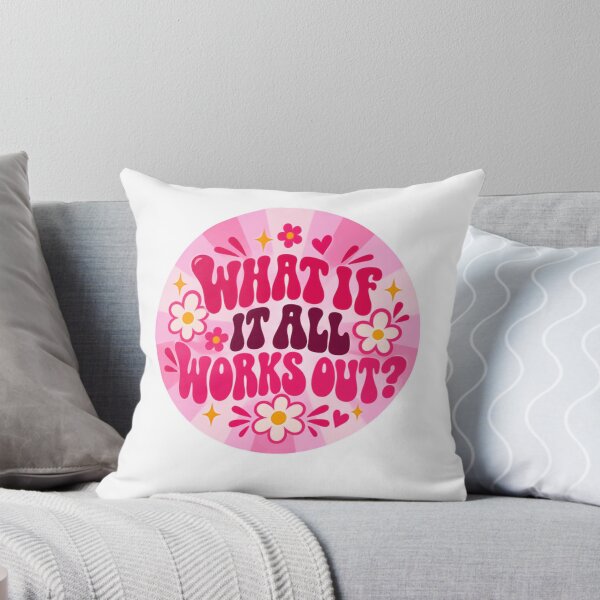 Item preview, What If It All Works Out? Positive Thinking Optimism Manifestation Quote designed and sold by SkeletonsDanger.