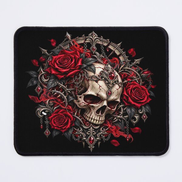 Item preview, Gothic Skull and Roses – Dark Fantasy designed and sold by TroviTutto.