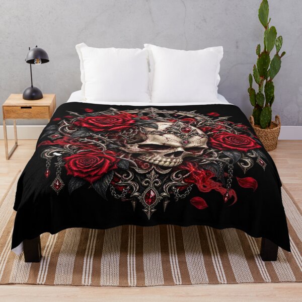 Item preview, Gothic Skull and Roses – Dark Fantasy designed and sold by TroviTutto.
