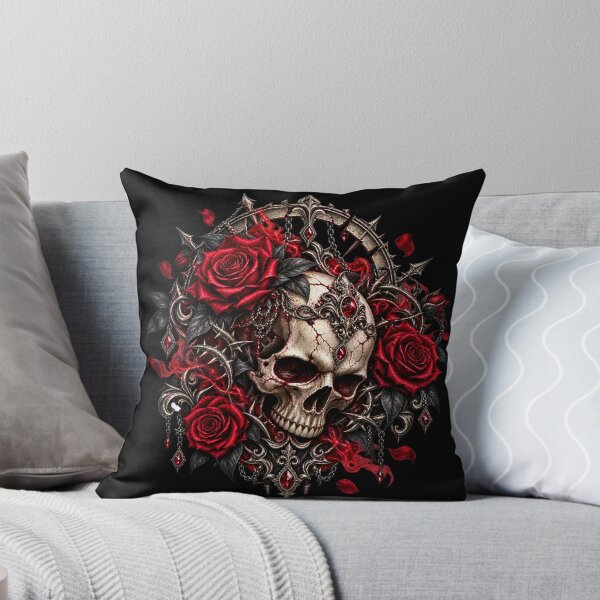 Item preview, Gothic Skull and Roses – Dark Fantasy designed and sold by TroviTutto.