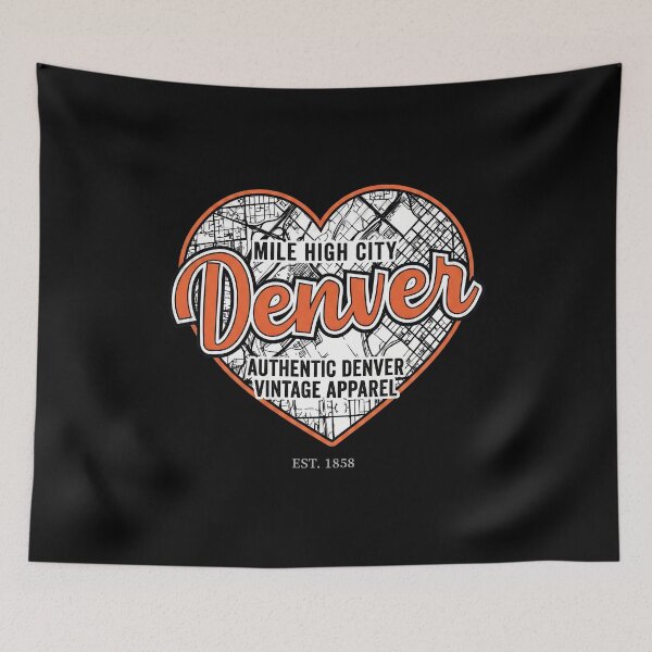 Item preview,  Denver Heart City Map Typography  designed and sold by Malikaoyle.