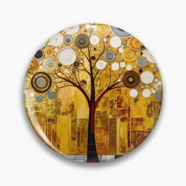 Item preview, Ornate Gold Leaf and Mosaic Circle Tree designed and sold by Vicky Brago-Mitchell®.