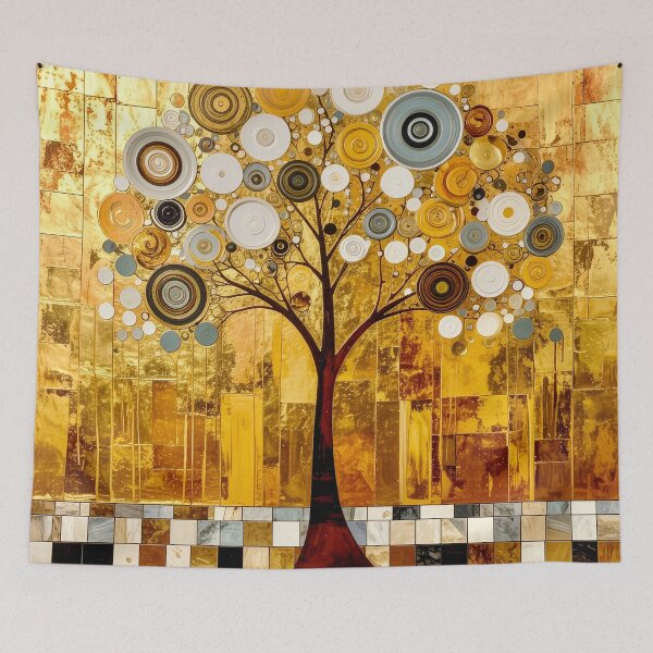 Item preview, Ornate Gold Leaf and Mosaic Circle Tree designed and sold by Vicky Brago-Mitchell®.