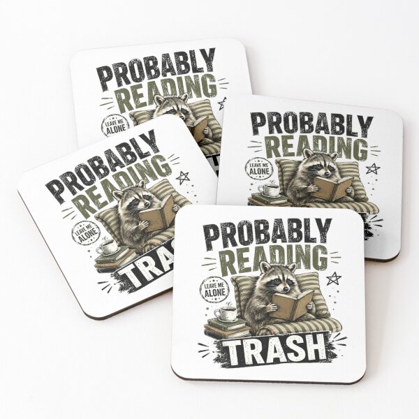 Item preview, Probably Reading Leave Me Alone Trash Raccoon Reader Introvert Bookworm designed and sold by JonesFlora2025.