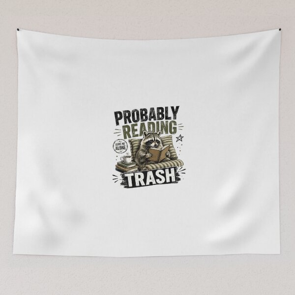 Item preview, Probably Reading Leave Me Alone Trash Raccoon Reader Introvert Bookworm designed and sold by JonesFlora2025.