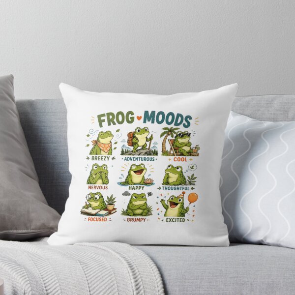 Item preview, Frog Moods Amphibian Lover Emotions Feelings designed and sold by RetroMini2026.