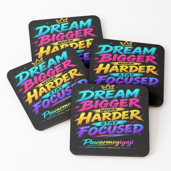 Item preview, Dream Bigger Work Harder Stay Focused Motivational Quote  designed and sold by Pawar1999.